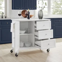 Soren Stone Top Kitchen Island/Cart White - Crosley 30 Soren Stone Top Kitchen Island/Cart White - Crosley -Furniture Specialty Store GUEST 3734034a b40b 4ef2 8697 1ae5f576b134