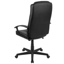 Flash Furniture Biscayne Flash Fundamentals High Back Black LeatherSoft-Padded Task Office Chair With Arms -Furniture Specialty Store GUEST 37bf3b5d 80c5 4f98 a28f 31ac559767ea