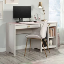 Dover Edge Computer Desk With Drawers Glacier Oak - Sauder