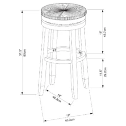 Noah Swivel Backless Barstool - Powell -Furniture Specialty Store GUEST 386094fb 056d 4af2 a415 64200672a1fb