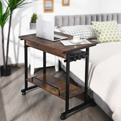 Costway Computer Desk Rolling Laptop Cart Writing Workstation W/ Keyboard Tray -Furniture Specialty Store GUEST 38b7d578 fa71 424a 9ca7 059c5c2166af