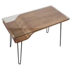Avery Mid Century Modern Desk Walnut - Lumisource -Furniture Specialty Store GUEST 38da7f28 12ae 4984 909d 258b2cfa50b4