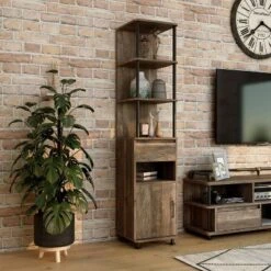 3pc Nanum Entertainment Console For TVs Up To 78" Reclaimed Oak - MiBasics -Furniture Specialty Store GUEST 38faaa2d a852 4065 8ff5 805d4aaa21a9