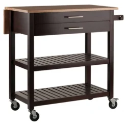 Langdon Kitchen Cart Cappuccino - Winsome -Furniture Specialty Store GUEST 3939be0d 78c0 4ee6 ba3d f63e89ab9d45