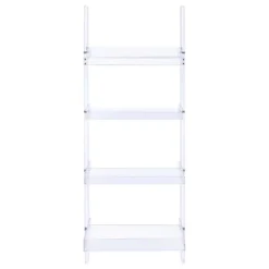 72.25" Amaturo 4 Shelf Acrylic Ladder Bookcase Clear - Coaster -Furniture Specialty Store GUEST 39e994f4 7b46 4fdd 84f2 10c0c5135d3a
