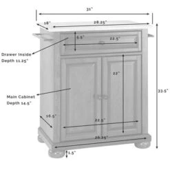 Wood Solid Black Granite Top Kitchen Island In Black - Pemberly Row -Furniture Specialty Store GUEST 3a2d6d7b b409 44c0 b694 cf18e828372e