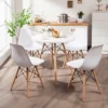 Costway Dining Table Set Modern 5 PCS For 4 Round Dining Room Table Set W/Solid Wood Leg -Furniture Specialty Store GUEST 3a3d1875 8f77 4ddb 8478 17fc88fee257