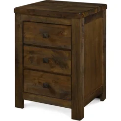 Stratford 3 Drawer Nightstand Rustic Brown - Finch -Furniture Specialty Store GUEST 3a90c839 65df 4d9b ace6 c66f245c4268