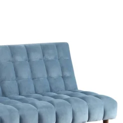 76" Yolandi Futon Teal Velvet/Dark Walnut Finish - Acme Furniture -Furniture Specialty Store GUEST 3adb875e 6e4c 4c59 88d3 0011d65b7aca