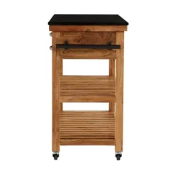 Coastal Wood Kitchen Cart Brown - Olivia & May 26 Coastal Wood Kitchen Cart Brown - Olivia & May -Furniture Specialty Store GUEST 3af40aa6 8a41 4ece a6e1 5d9701de0d27