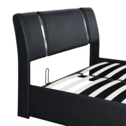 Upholstered Faux Leather Platform Bed With A Hydraulic Storage System-ModernLuxe -Furniture Specialty Store GUEST 3c01de5e 508f 418d ad59 48a9f24a6d75