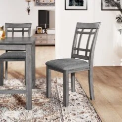 6-Piece Farmhouse Rustic Wooden Dining Table Set With 4 Chairs And Bench, Antique Gray - ModernLuxe 17 6-Piece Farmhouse Rustic Wooden Dining Table Set With 4 Chairs And Bench, Antique Gray - ModernLuxe -Furniture Specialty Store GUEST 3c34ca9e 4351 423e a9d8 4f405a4fd3ca