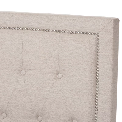 Queen Taylor Modern And Contemporary Fabric Upholstered Gas Lift Platform Bed Light Beige - Baxton Studio 7 Queen Taylor Modern And Contemporary Fabric Upholstered Gas Lift Platform Bed Light Beige - Baxton Studio - Image 5