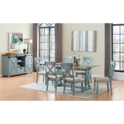 Skye Occasional Fold Out Console Table Blue - Treasure Trove Accents -Furniture Specialty Store GUEST 3e68eee2 f01c 4777 a215 621a494df985