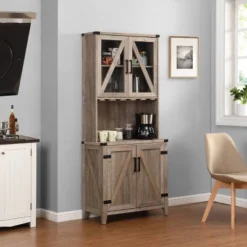 Wall Bar Cabinet With Glass Doors - Home Source -Furniture Specialty Store GUEST 3e8014e3 c092 40cc a9a9 bf7e34995339