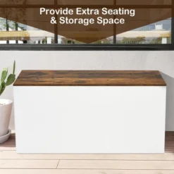 Costway Flip-top Storage Chest Lift Top Storage Bench Wooden Deck Box Toy Box -Furniture Specialty Store GUEST 3ec0e491 925d 4ba8 b670 211871379c92