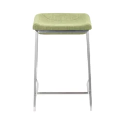 24" Set Of 2 Contemporary Sleek Modern Counter Height Barstools Green - ZM Home -Furniture Specialty Store GUEST 3ef43755 71f1 410d b114 080d253c64a0