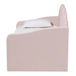 Timila Velvet Fabric Upholstered Daybed With Trundle Light Pink - Baxton Studio -Furniture Specialty Store GUEST 3f070161 d351 4380 bab0 f732aaae1eb0