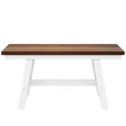 Farmhouse 6-Piece Wood Dining Table Set With Long Bench And 4 Dining Chairs-ModernLuxe -Furniture Specialty Store GUEST 3f0869b9 6c03 4472 a440 79384fd7a91e