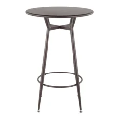 Clara Industrial Round Bar Table - LumiSource -Furniture Specialty Store GUEST 3f1ccbbb 6d8a 4683 8fc5 5afcf3aef179