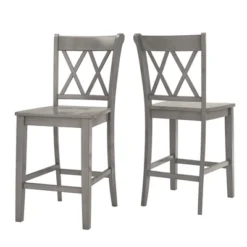 2pk 24" South Hill Double X Back Counter Height Barstools - Inspire Q -Furniture Specialty Store GUEST 40440e79 8a1e 46d8 a3c5 ae0c17a982f2