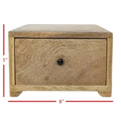 Natural Wood Decorative Drawer - Foreside Home & Garden -Furniture Specialty Store GUEST 4070f5b1 a2af 438c 854b 991f7416562e