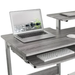 Complete Computer Workstation Desk Gray - Techni Mobili -Furniture Specialty Store GUEST 418819e8 8a4c 494d 98a4 7b6a08b8e5aa