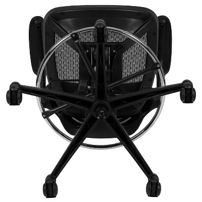 Emma And Oliver Mid-Back Transparent Mesh Drafting Chair With Flip-Up Arms 11 Emma And Oliver Mid-Back Transparent Mesh Drafting Chair With Flip-Up Arms - Image 9