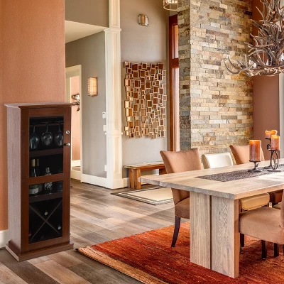 Herrin Locking Bar Cabinet Chestnut - Atlantic 3 Herrin Locking Bar Cabinet Chestnut - Atlantic