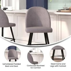 Merrick Lane Set Of 2 Modern Armless Counter Stools With Contoured Backs, Steel Frames, And Integrated Footrests -Furniture Specialty Store GUEST 4239751c d2cc 4242 8fc3 f3798607125c