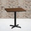 Flash Furniture 30'' Square Walnut Laminate Table Top With 22'' X 22'' Table Height Base -Furniture Specialty Store GUEST 42965178 2722 4a82 a524 c142f57d8c11