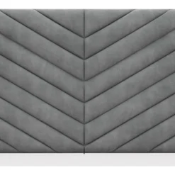 Queen Crestwood Upholstered Chevron Pleated Headboard With USB Ports Gray - Hillsdale Furniture -Furniture Specialty Store GUEST 42a13ba7 33eb 452b 9fbe 0623070966f2