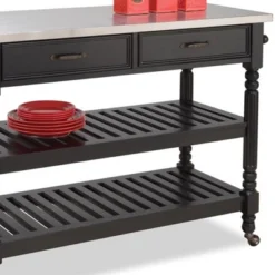 Savannah Kitchen Cart Wood - Black - Home Styles -Furniture Specialty Store GUEST 42d2536f 06d5 49af 83e3 88736b8f8c63