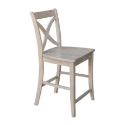 24" Vinyard Counter Height Barstool Washed Gray/Taupe - International Concepts -Furniture Specialty Store GUEST 4320fb52 865c 4ff9 81d0 d20ae76d6143