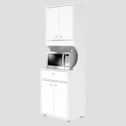 1 Drawer Kitchen/Microwave Storage Cabinet With Open Space White - Inval -Furniture Specialty Store GUEST 434e2562 781f 4ed6 85c9 bf1c54087a82