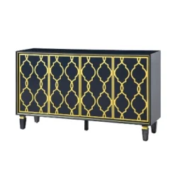 Beatrice 61'' Modern Storage Wide Sideboard With Solid Wood Legs | KARAT HOME -Furniture Specialty Store GUEST 43e663c8 4124 4805 b9f3 a76fdf88f9fe