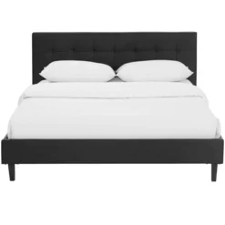 Linnea Vinyl Bed Queen Black - Modway -Furniture Specialty Store GUEST 44278691 affb 489e 8d9a 60570feeff5c