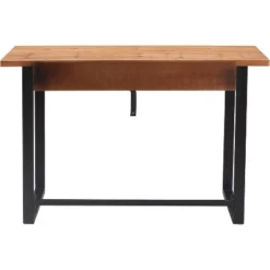 Leighton Writing Desk Wood And Black Metal - Serta -Furniture Specialty Store GUEST 44ac3f42 3349 49b0 9312 7eddda1031be