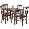 5pc Inglewood Dining Table With 4 Key Hole Back Chairs Walnut - Winsome -Furniture Specialty Store GUEST 44b23678 d129 4787 b704 0a4180a07f7b