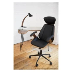 Avery Mid Century Modern Desk Walnut - Lumisource -Furniture Specialty Store GUEST 44bc3fd5 63ff 44fe a4d1 657af2c9592f