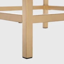 Sidney Modern Living Room Accent Table Beige/Gold - Adore Decor -Furniture Specialty Store GUEST 4516c8f4 de89 4314 890e 753bc24898b0