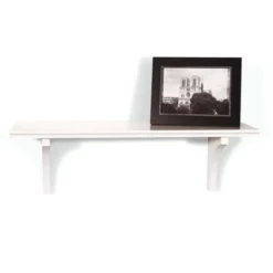 7.5" X 35" Mission Shelf With Bracket White - InPlace -Furniture Specialty Store GUEST 451983d0 064b 4c75 9c02 d5a1ca3ef26e