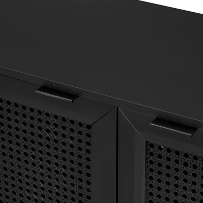 60" Generous Storage Sideboard With Faux Rattan Door - ModernLuxe 13 60" Generous Storage Sideboard With Faux Rattan Door - ModernLuxe - Image 11