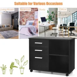 Costway 3-Drawer File Cabinet Mobile Lateral Cabinet Printer Stand EspressoBlack 16 Costway 3-Drawer File Cabinet Mobile Lateral Cabinet Printer Stand EspressoBlack -Furniture Specialty Store GUEST 459684ed 950d 4c18 8195 7535ad271e14
