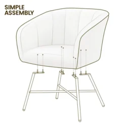 Yaheetech Boucle Barrel Chair Accent Chair With Armrest, White 11 Yaheetech Boucle Barrel Chair Accent Chair With Armrest, White -Furniture Specialty Store GUEST 45c9284d f8dd 48e3 a1a8 79f8dc5160c5