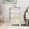 Bandara Modern 3 Drawer Cabinet Silver - Christopher Knight Home -Furniture Specialty Store GUEST 45fb4a45 0bc9 42c0 93c5 892bdc393797