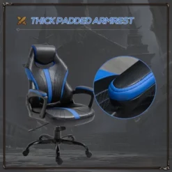 Vinsetto Racing Style Gaming Chair Ergonomic High Back Computer Office Chair PU Leather With 360° Swivel Rocking Adjustable Height Padded Armrest -Furniture Specialty Store GUEST 46323214 18ce 4c04 ba96 fcaede6b980c