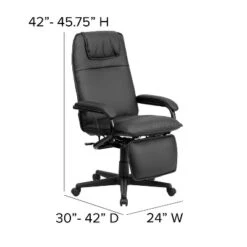Emma And Oliver High Back Black LeatherSoft Executive Reclining Ergonomic Office Chair With Arms -Furniture Specialty Store GUEST 47156e3f ccef 4f31 b8a0 5fd5f3e699c1