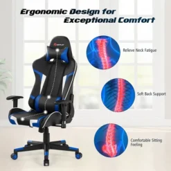 Costway X-Shaped Gaming Desk & Racing Style Massage Chair Set Home Office Black+White/Blue/Grey/Red -Furniture Specialty Store GUEST 4773d83d a492 4896 bace 14bfb3204862
