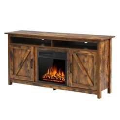 Costway 60'' Industrial Fireplace TV Stand W/18'' 750W/1500W Electric Fireplace -Furniture Specialty Store GUEST 47e8b975 a316 4151 93e0 e30d3f9d9502